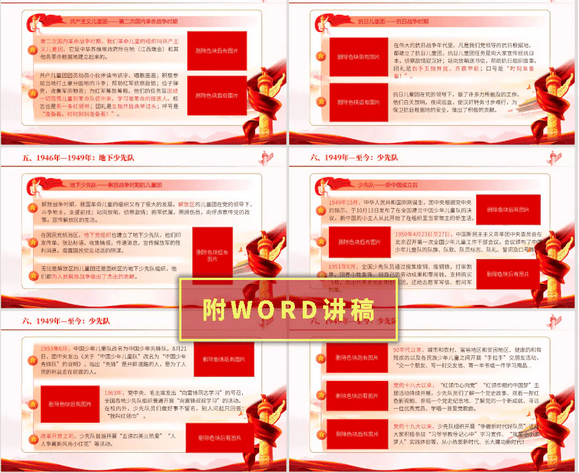 少先队发展史PPT:中国少年先锋队的发展历史